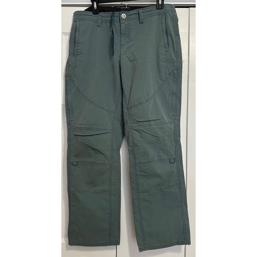 Kuhl Legendary Pants Womens Blue/Green Hiking Outdoor Utility Straight Leg Sz 14